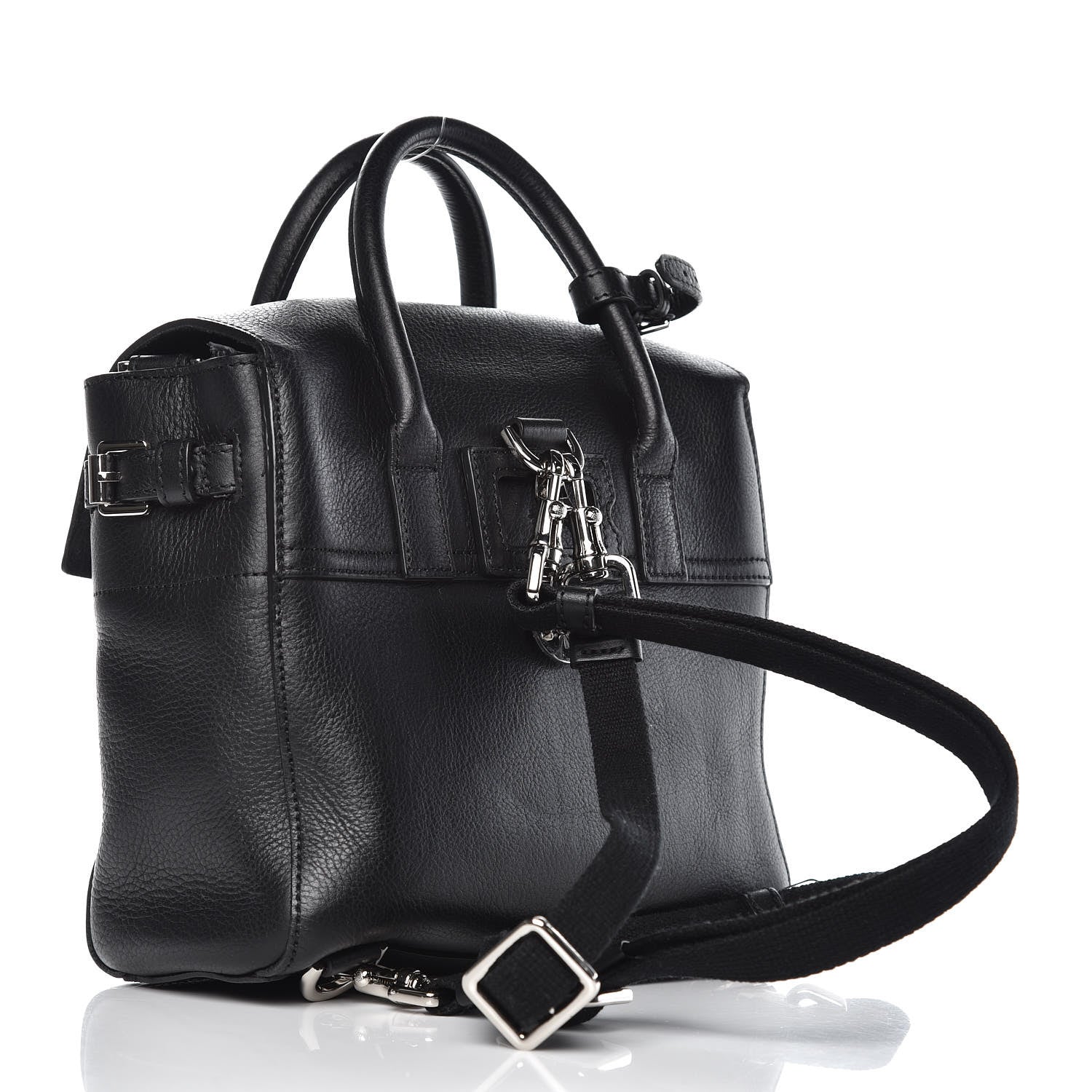 Mulberry Natural Leather Mini Cara Delevingne Convertible Satchel Black 3 of 9