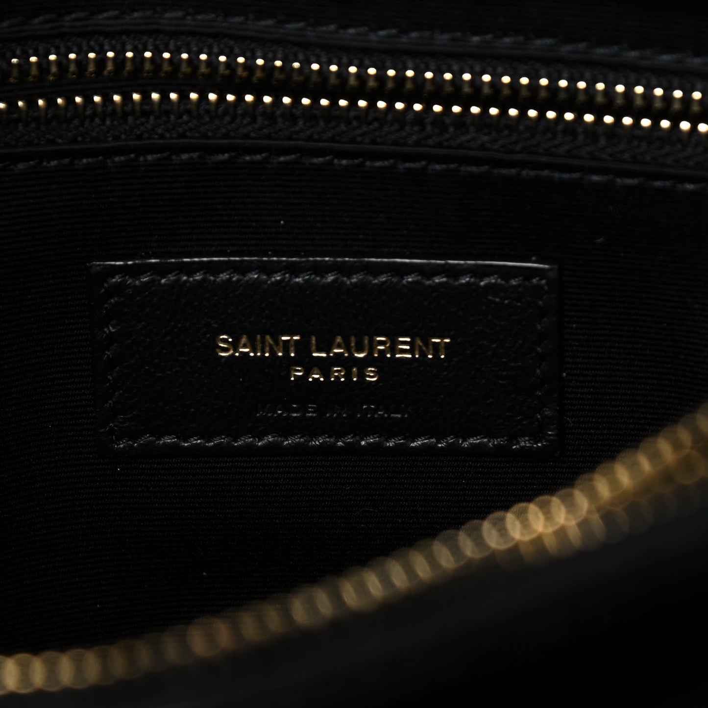 Calfskin Y Quilted Monogram Medium Loulou Chain Satchel Black