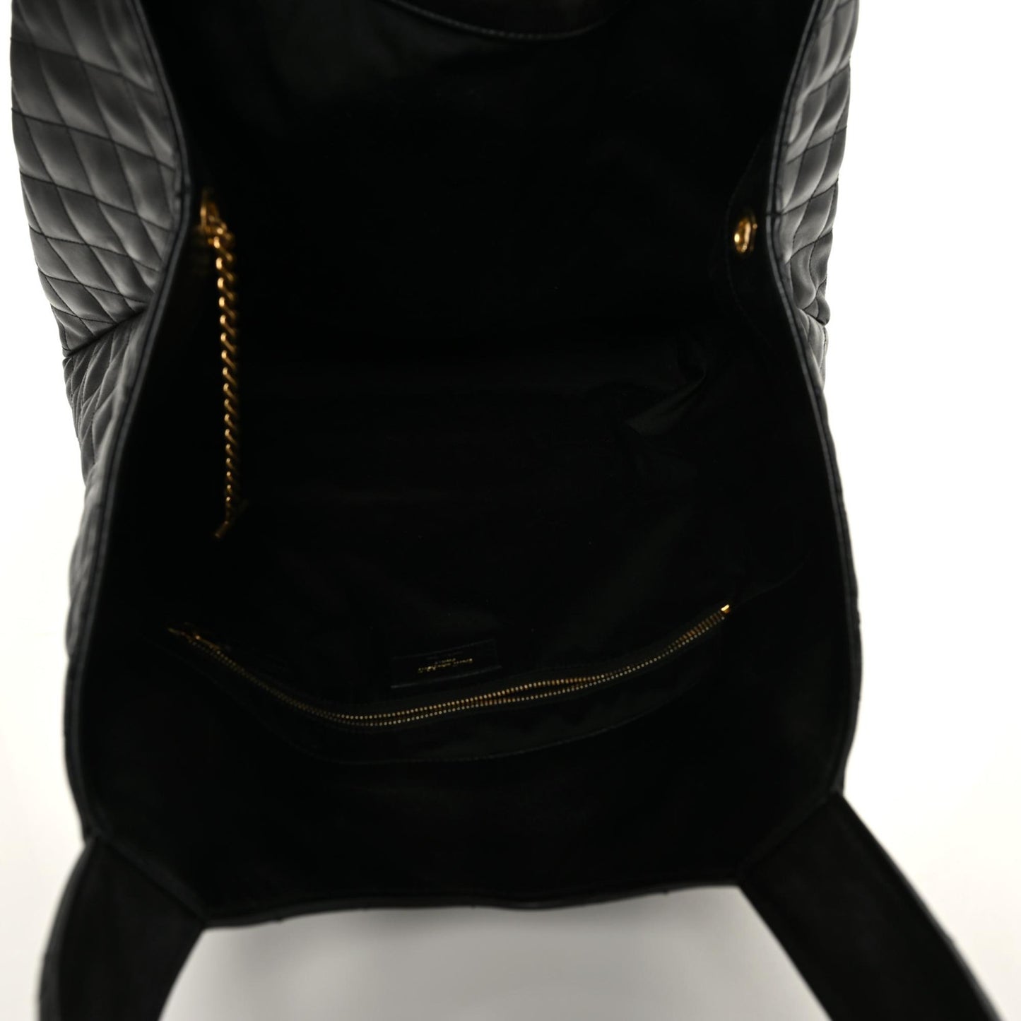 Lambskin Quilted Maxi Icare Shopping Tote Black