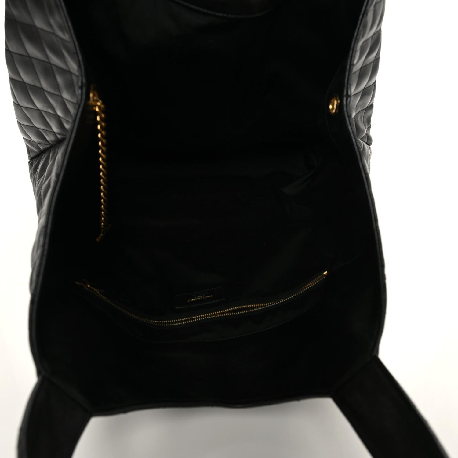 Saint Laurent Lambskin Quilted Maxi Icare Shopping Tote Black 6 of 11