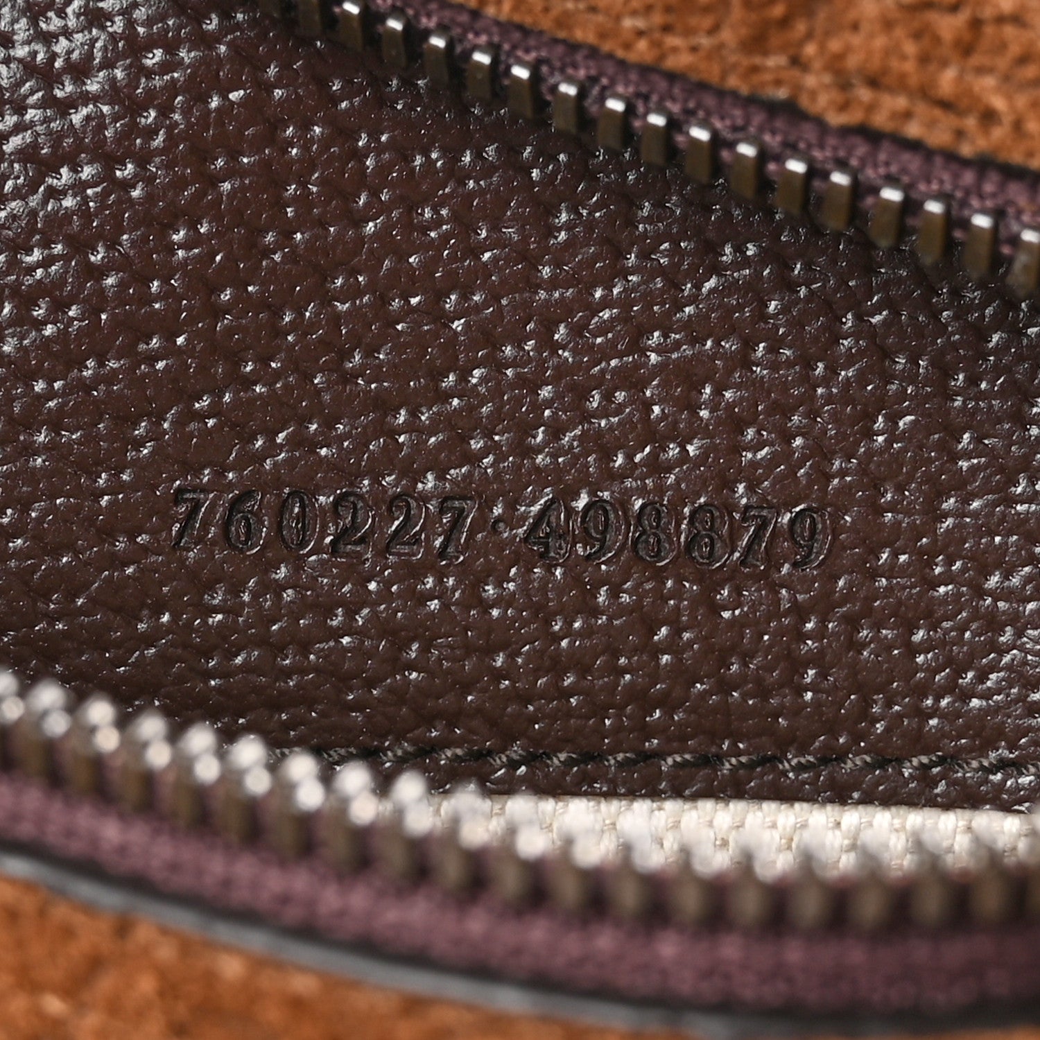 Gucci Suede Jumbo GG Debossed Textured Dollar Calfskin  Savoy Duffle Bag Wood Brown Chocolate 6 of 9