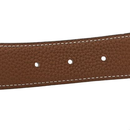 Hermes Box Togo 32mm Belt Strap 105 42 Rouge H Gold 3 of 5