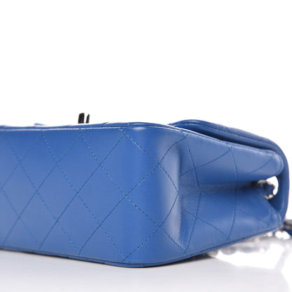 Chanel Lambskin Quilted Mini Square Flap Blue 9 of 10