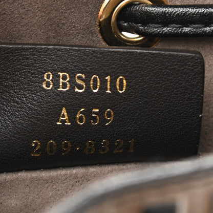 Fendi Vitello Liberty F is Fendi Bi-Color FF 1974 Embossed Mini Mon Tresor Bucket Bag Maya Black 7 of 14