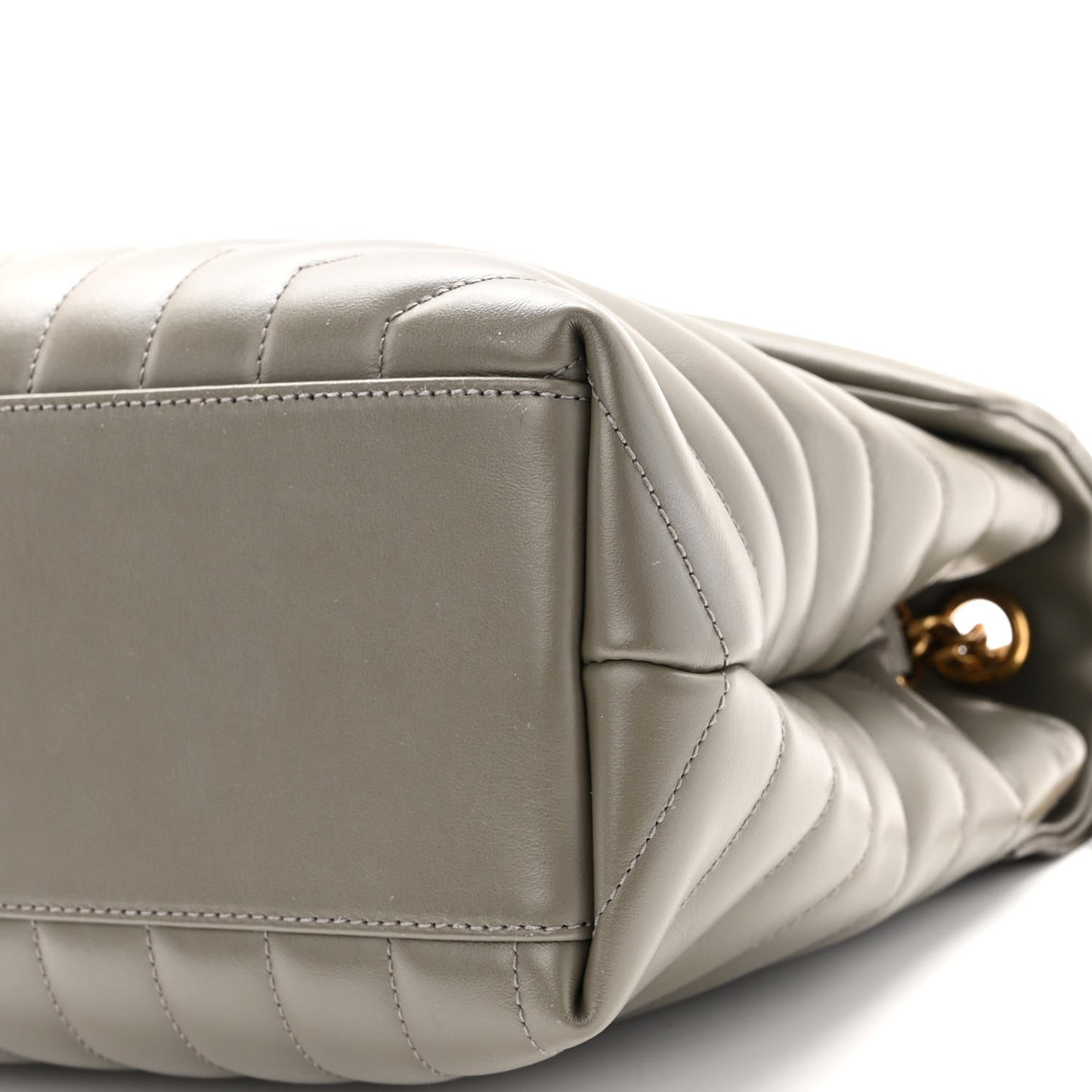 Calfskin Y Quilted Monogram Medium Loulou Chain Satchel Storm