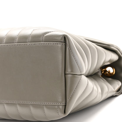 Saint Laurent Calfskin Y Quilted Monogram Medium Loulou Chain Satchel Storm 9 of 9