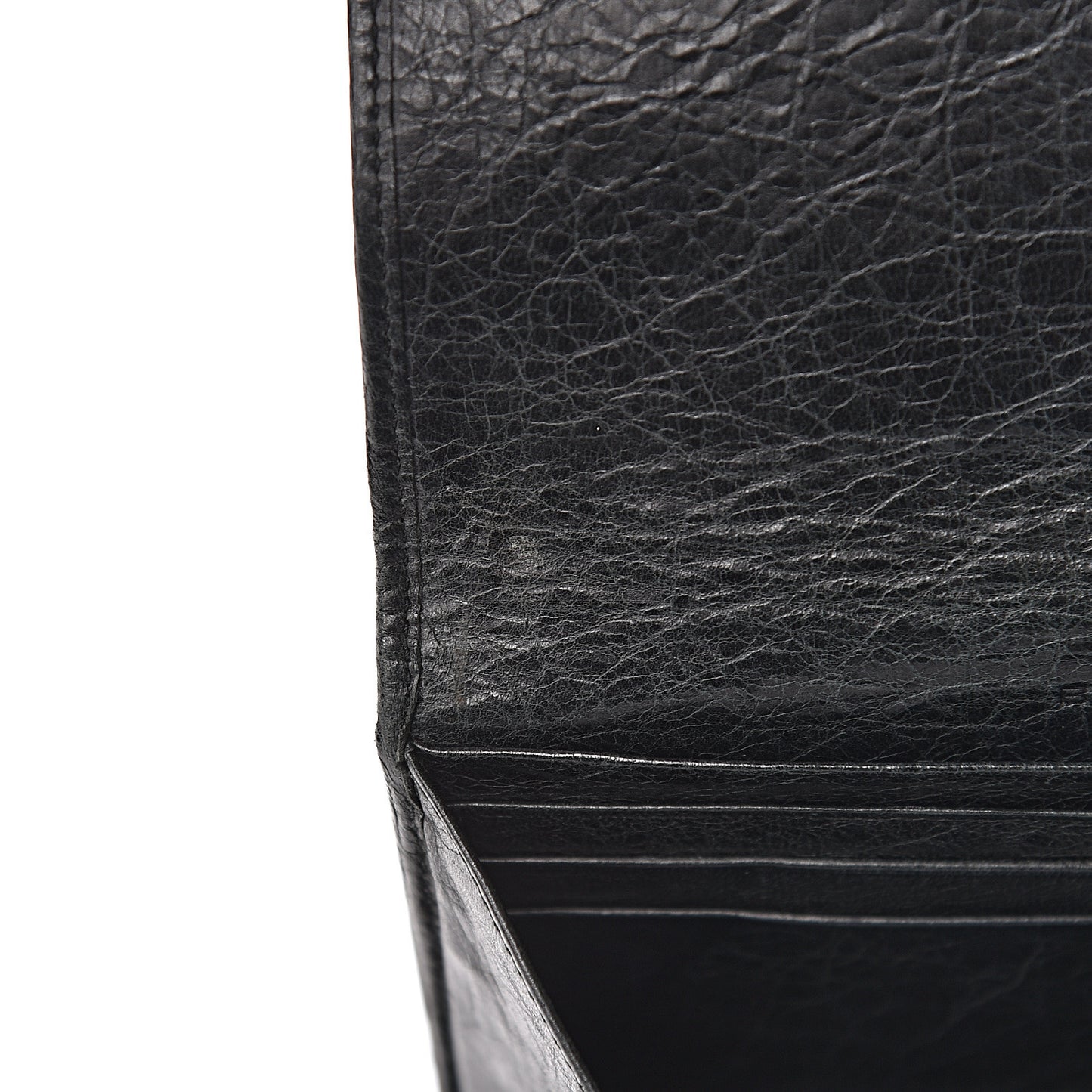 Agneau Classic Gold Hardware Money Wallet Black