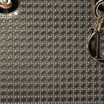 Christian Dior Metallic Patent Micro-Cannage Medium Lady Dior Champagne 8 of 14