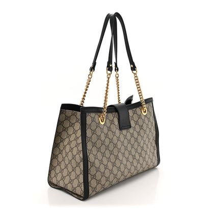 Gucci GG Supreme Monogram Medium Padlock Tote Black 3 of 14