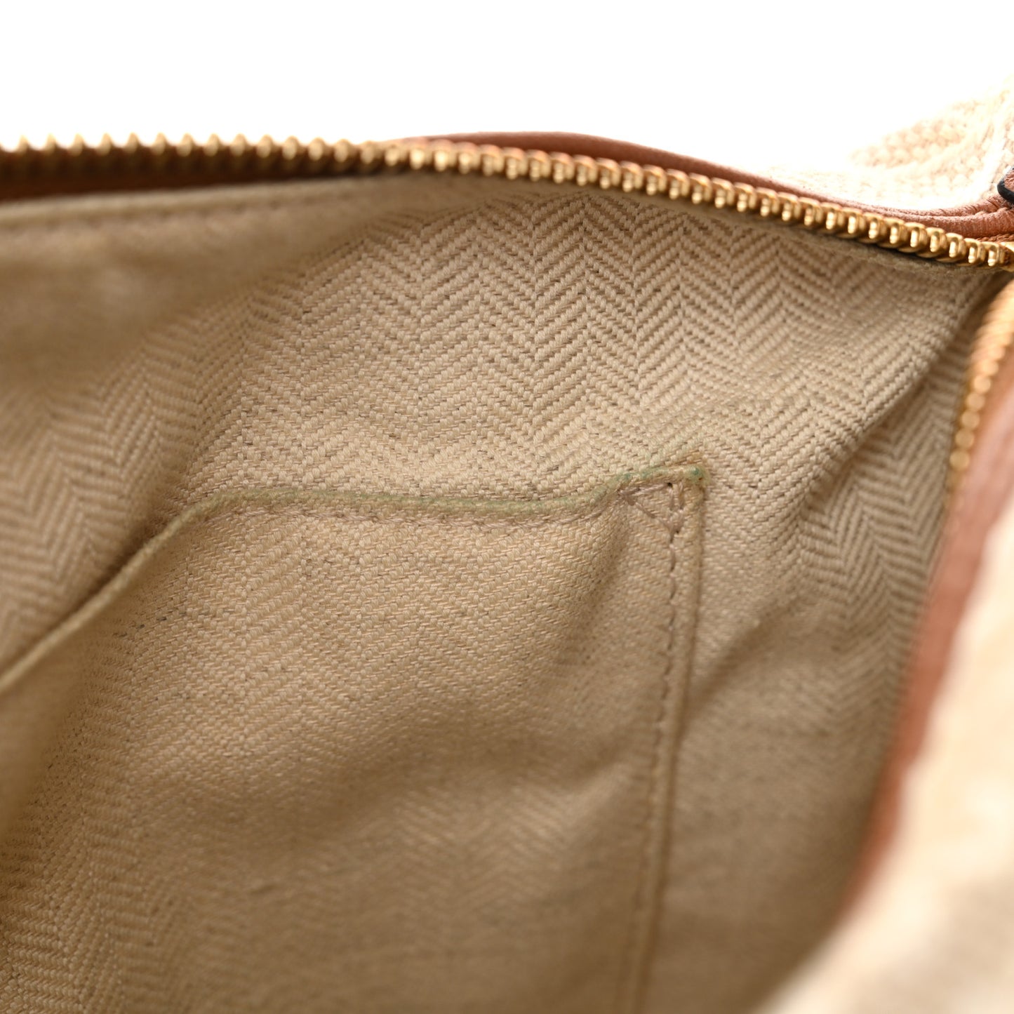 Jacquard Anagram Calfskin Small Cubi Bag Ecru Tan