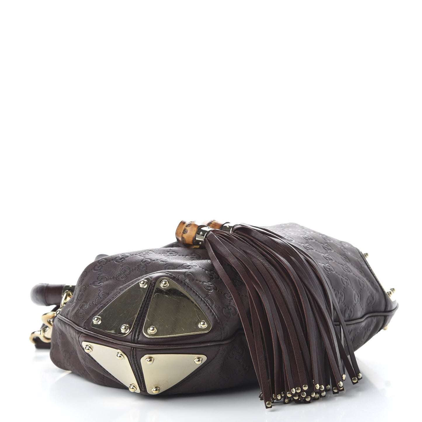 Guccissima Medium Indy Top Handle Hobo Dark Brown