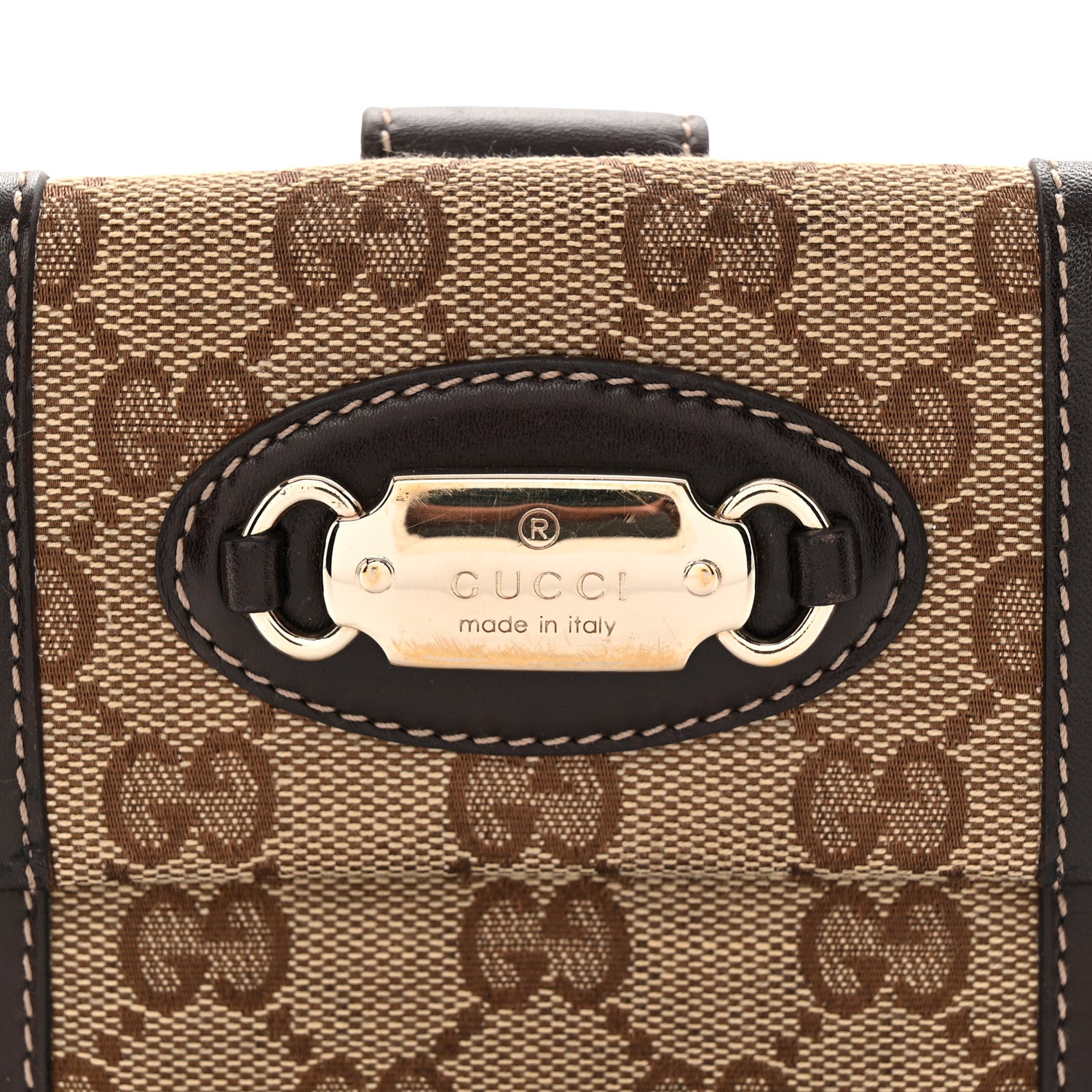 Gucci Monogram French Flap Wallet Dark Brown 9 of 12