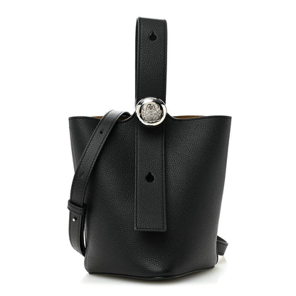 Loewe Soft Grained Calfskin Mini Pebble Bucket Bag Black 1 of 10