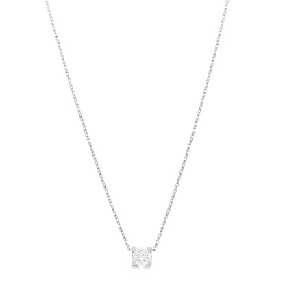 Cartier 18K White Gold Diamond .52ct C De Cartier Pendant Necklace 1 of 4