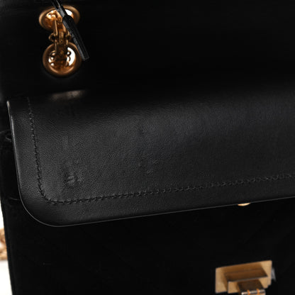Chanel Velvet Chevron Quilted 2.55 Reissue 225 Flap Black 11 of 17
