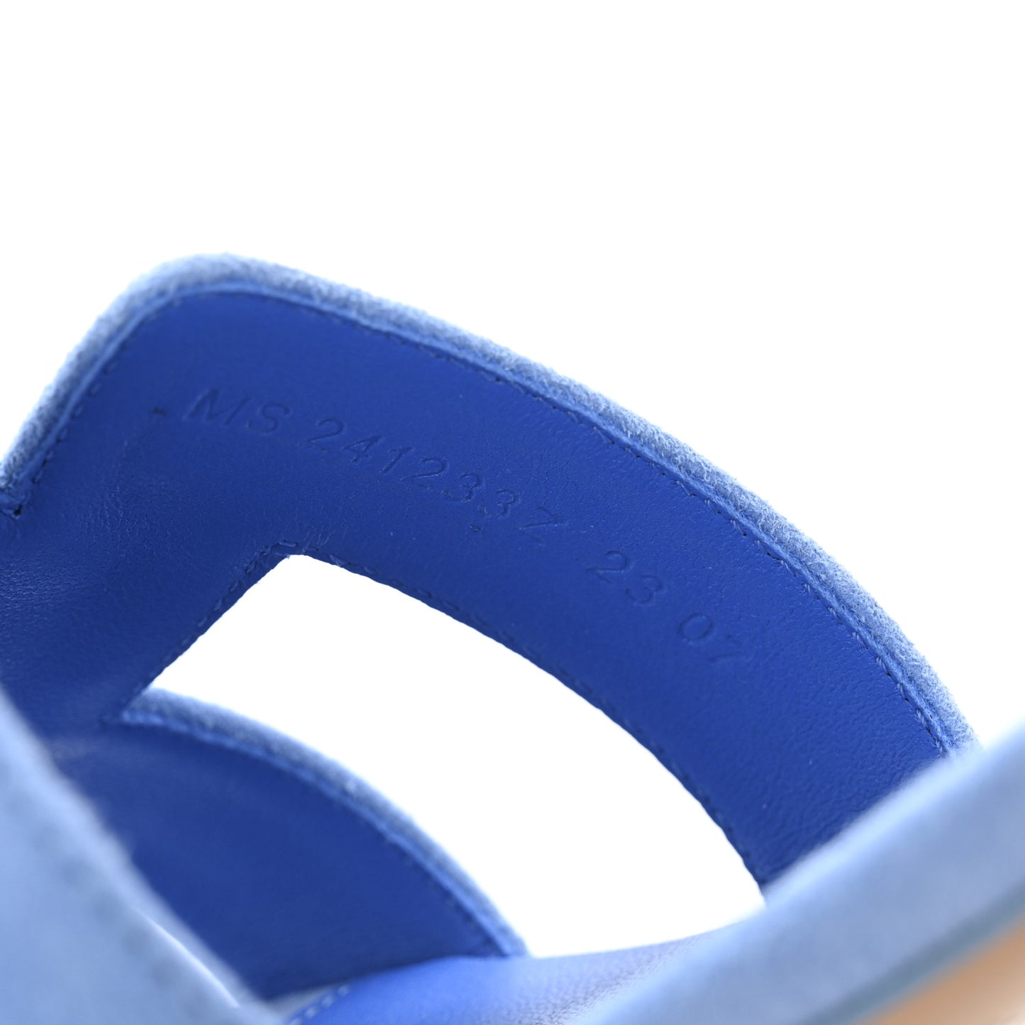 Suede Goatskin Oasis Sandals 37 Bleu Cameo
