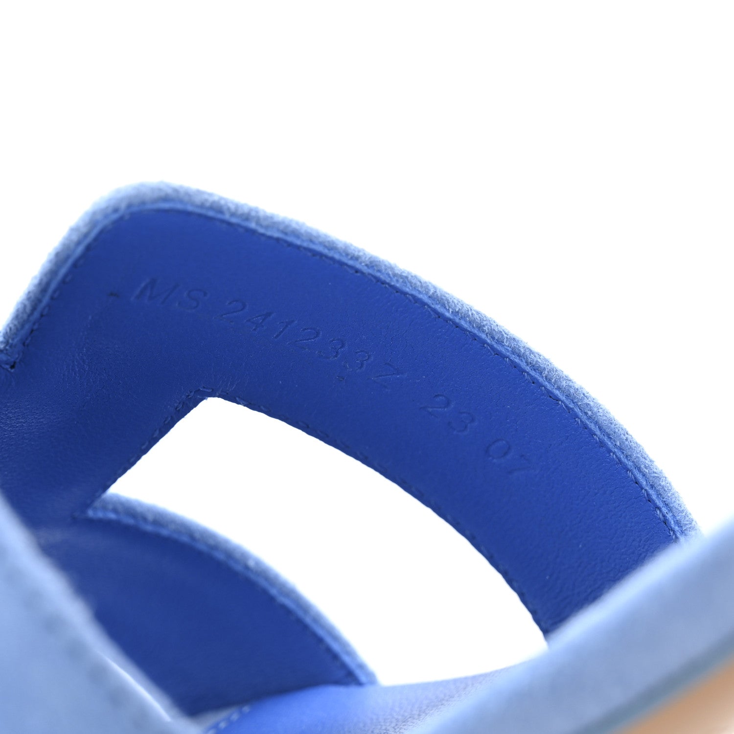 Hermes Suede Goatskin Oasis Sandals 37 Bleu Cameo 8 of 9