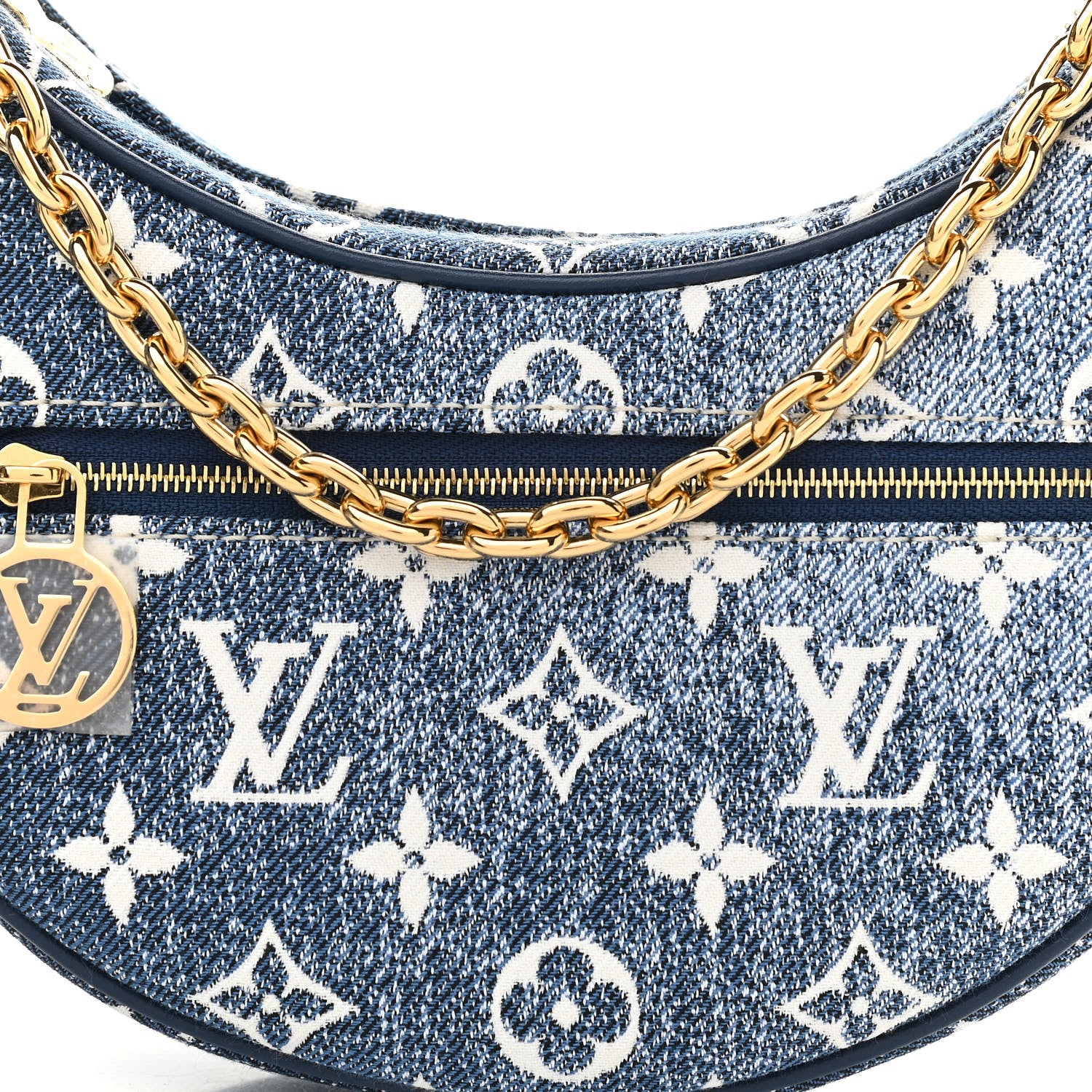 Louis Vuitton Monogram Jacquard Denim Loop Bleu 7 of 10