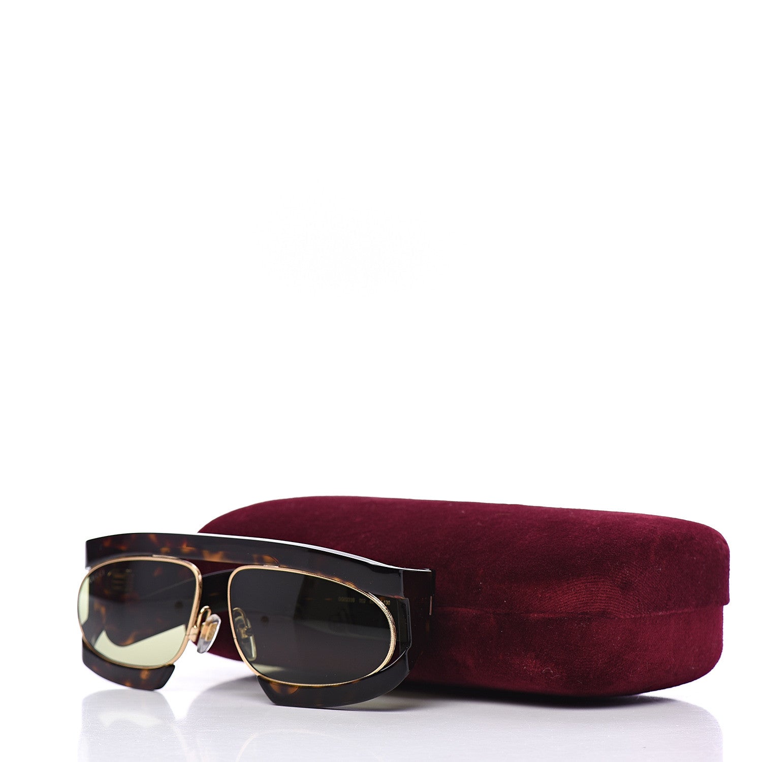 Gucci Oval Sunglasses GG0233S Tortoiseshell Gold 8 of 8
