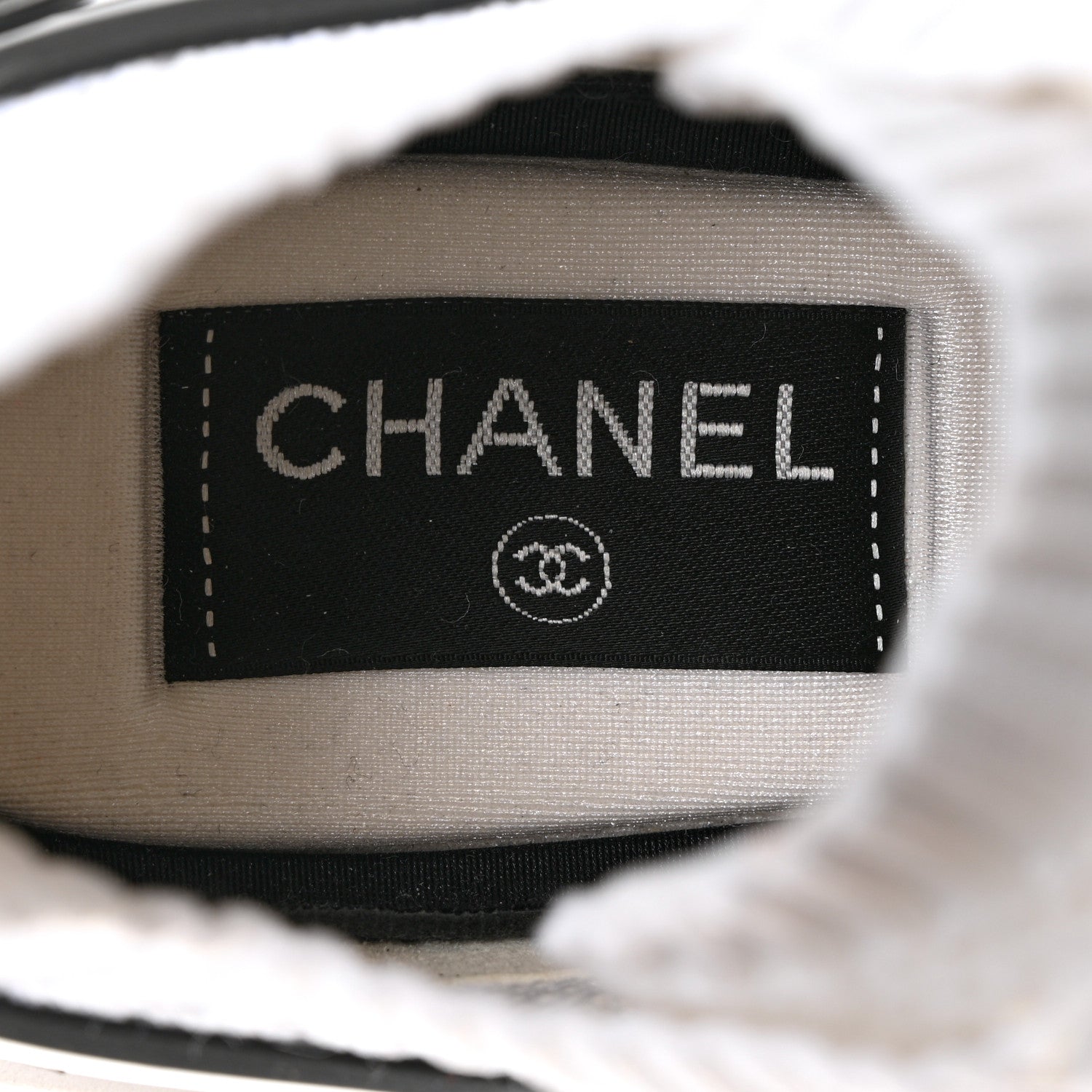 Chanel Fabric Logo Sneakers 37 White 6 of 11