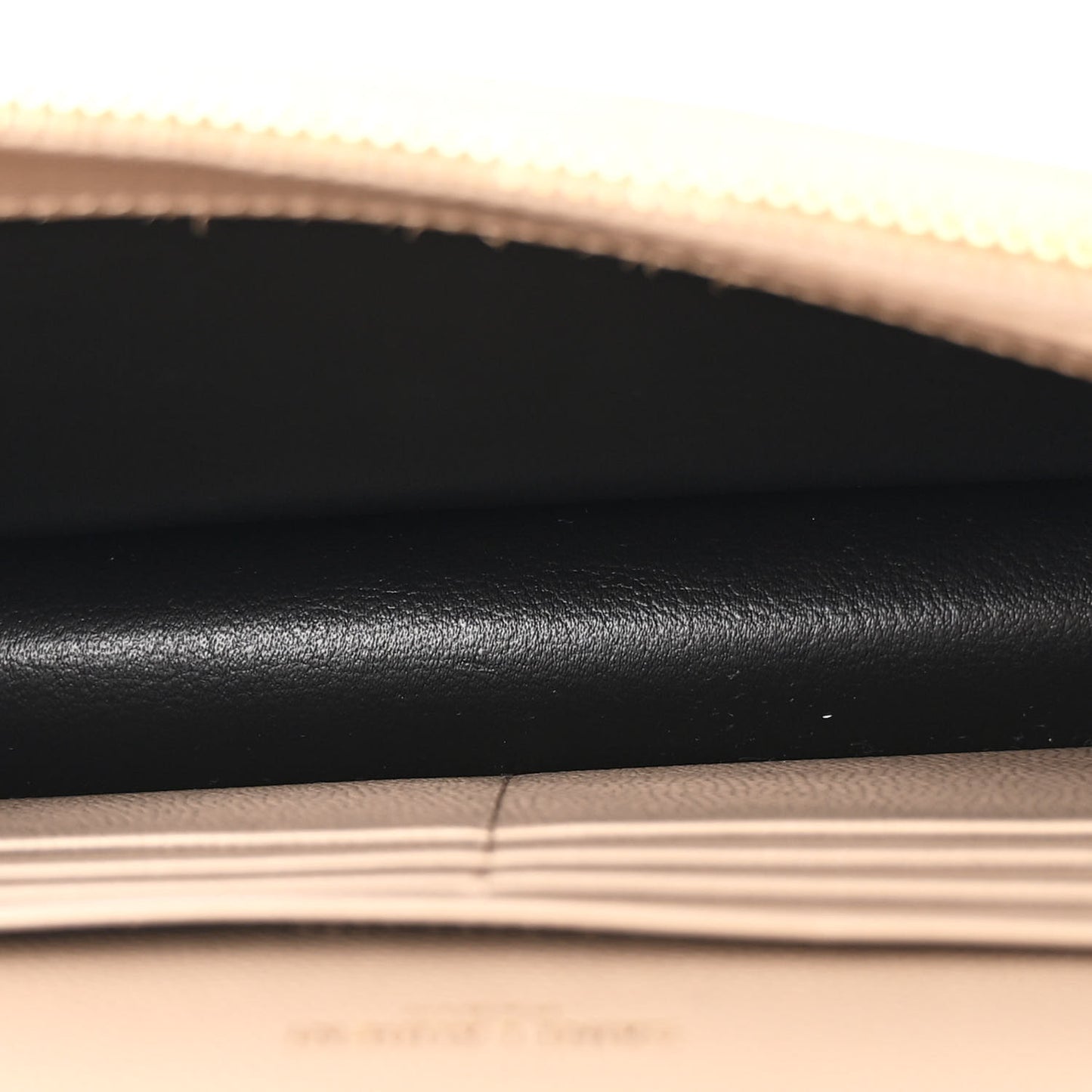 Grain De Poudre Matelasse Chevron Monogram Envelope Chain Wallet Dark Beige