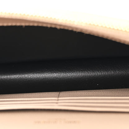 Saint Laurent Grain De Poudre Matelasse Chevron Monogram Envelope Chain Wallet Dark Beige 5 of 11