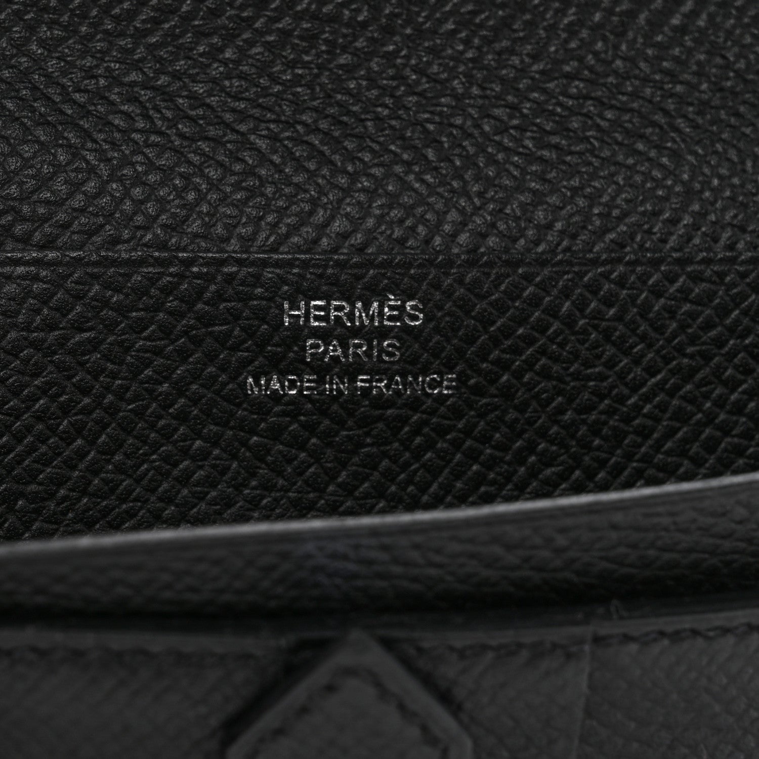 Hermes Epsom Bearn Gusset Wallet Black 6 of 7