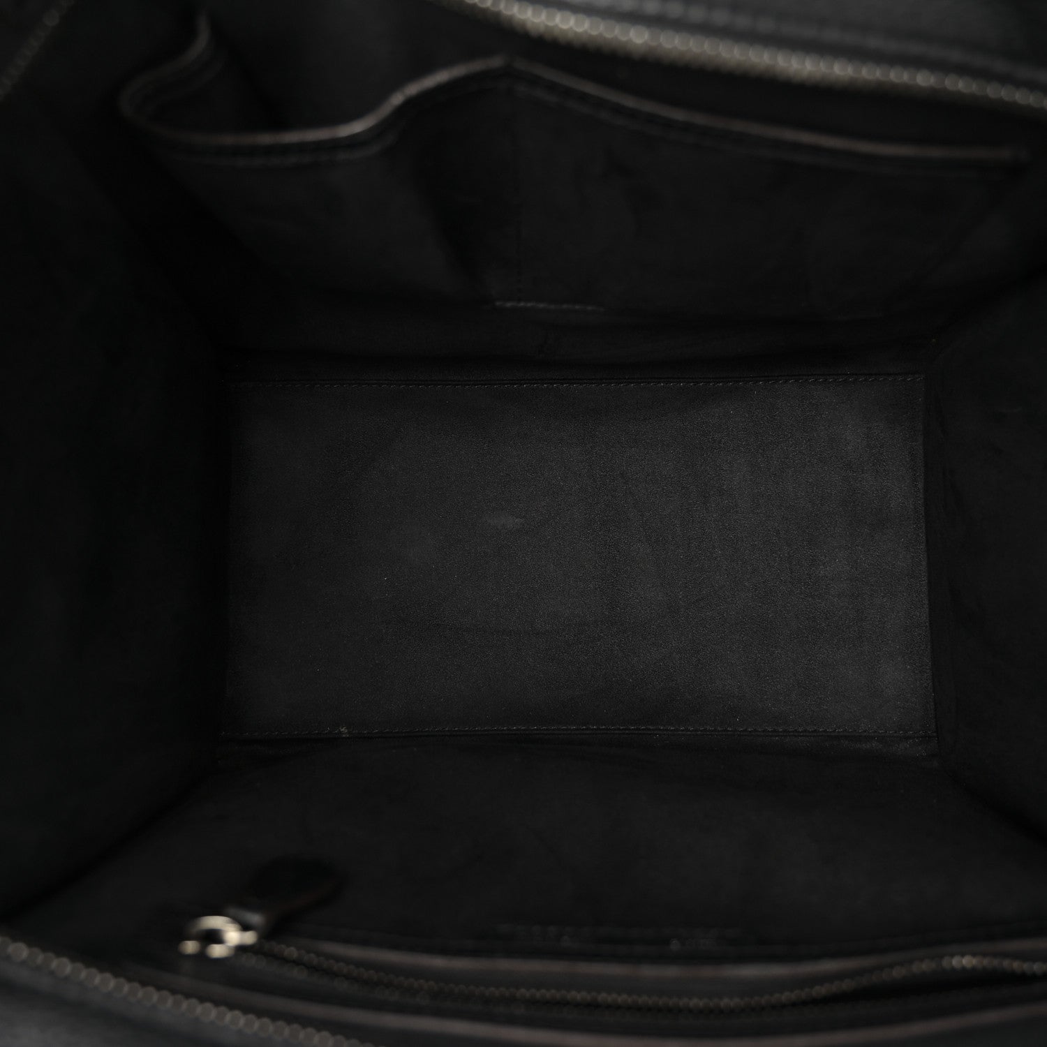 Celine Drummed Calfskin Mini Luggage Black 5 of 10