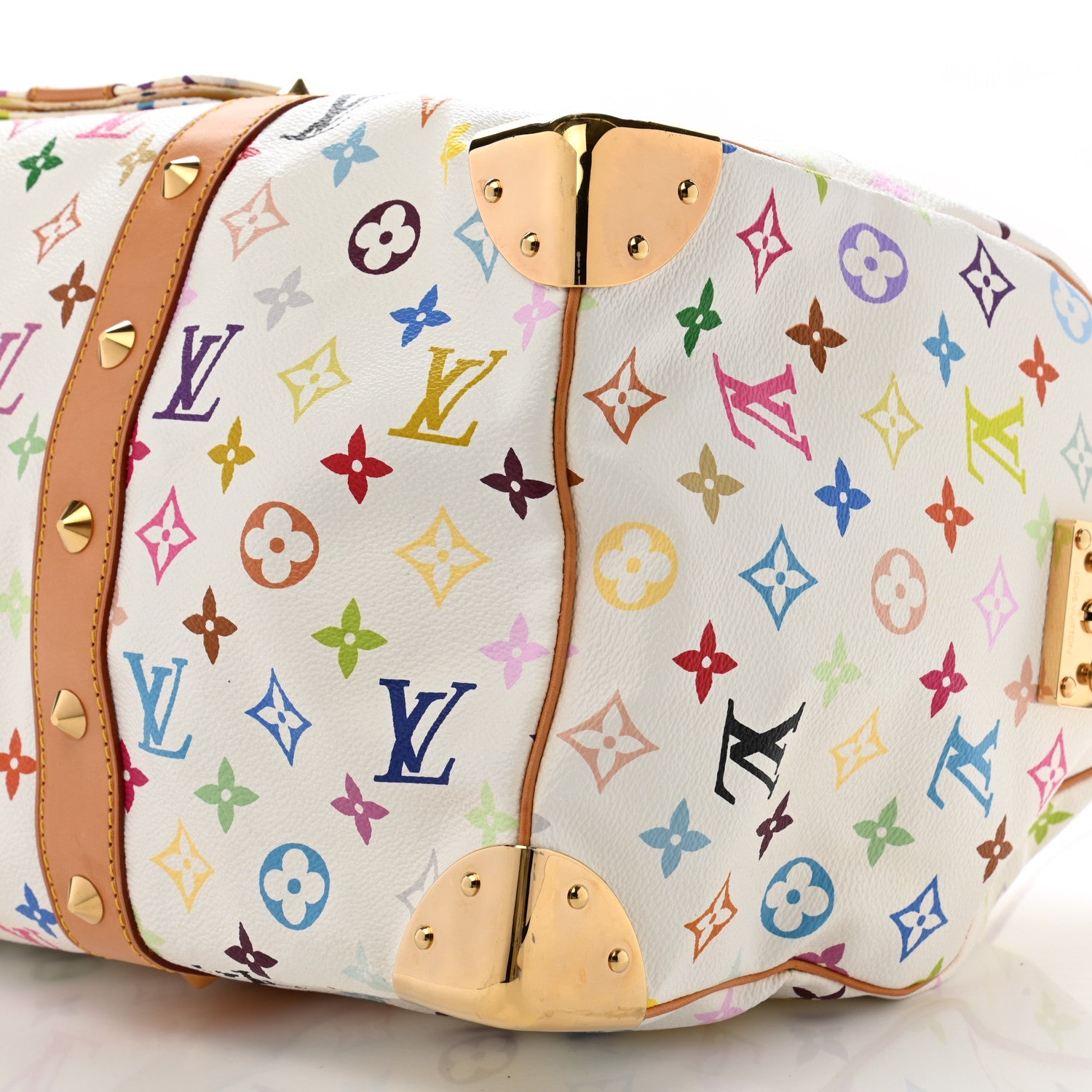 Louis Vuitton Monogram Multicolor Keepall 45 White 10 of 13