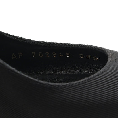 Saint Laurent Grosgrain Penelope Zoe 105 Slingback Pump 36.5 Black 9 of 10