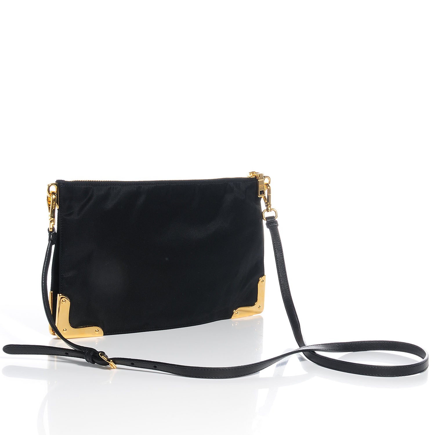 Prada Nylon Shoulder Bag Black 3 of 9
