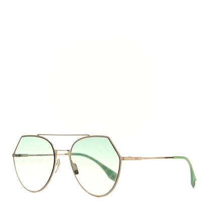 Fendi Metal Geometric Sunglasses FF 0194/S Green 1 of 7