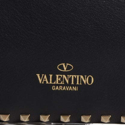 Valentino Garavani Vitello Large Rockstud Zip Wristlet Pouch Black 9 of 9