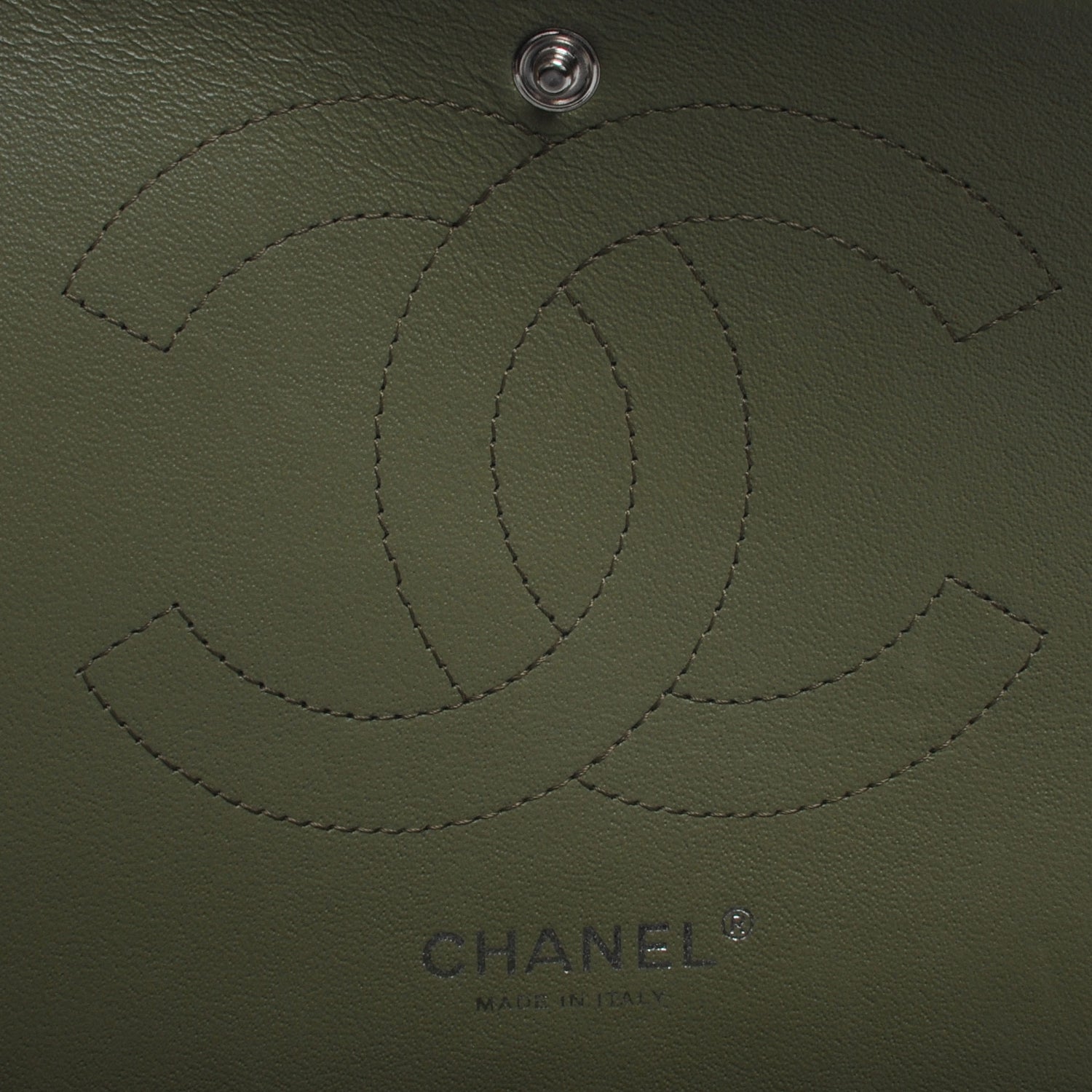Chanel Striated Patent Jumbo Double Flap Green 5 of 8