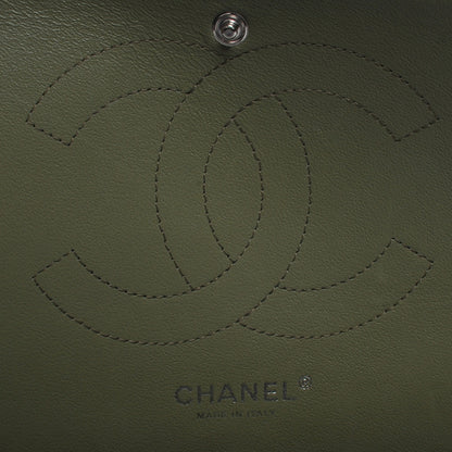 Chanel Striated Patent Jumbo Double Flap Green 5 of 8