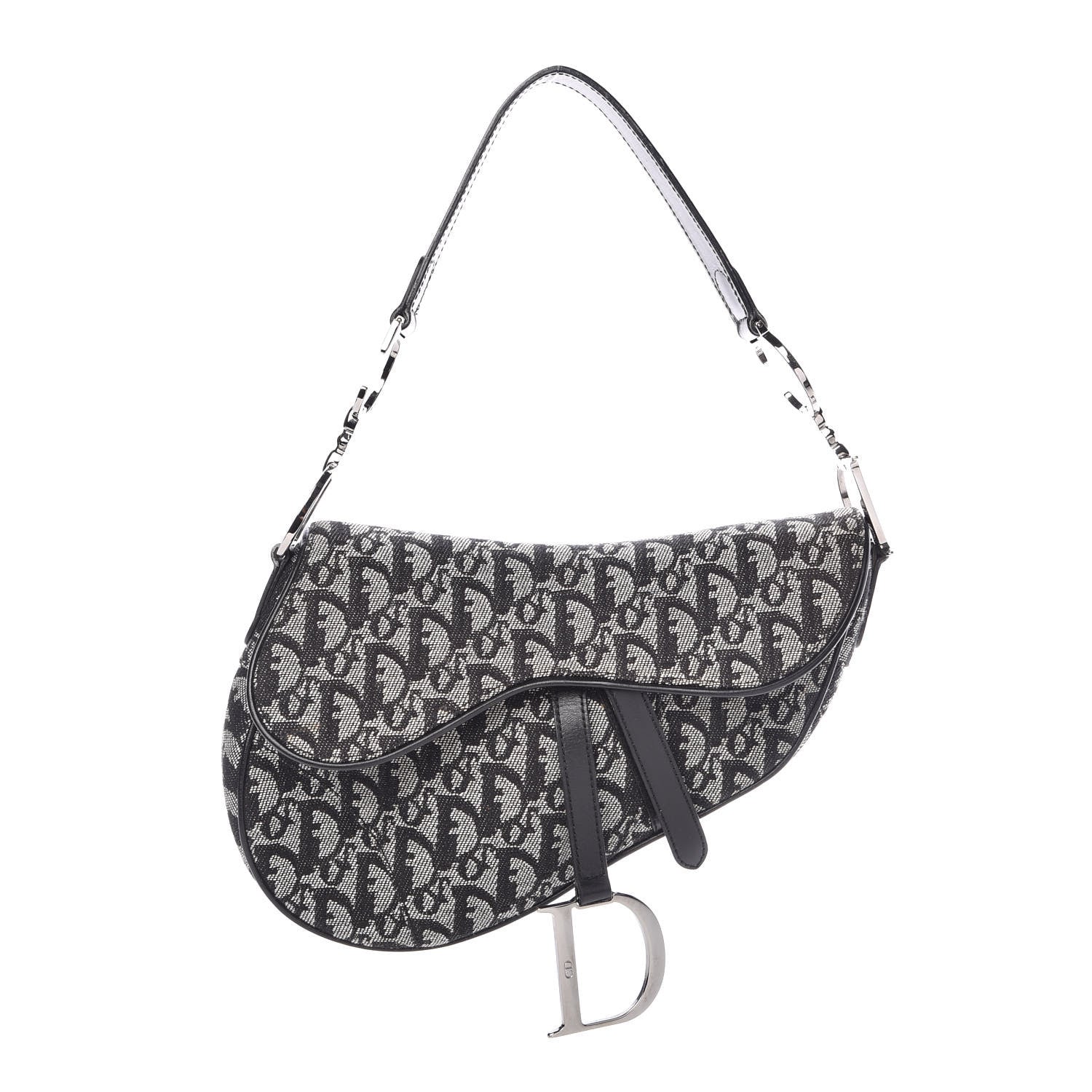 Christian Dior Monogram Saddle Bag Black 1 of 10