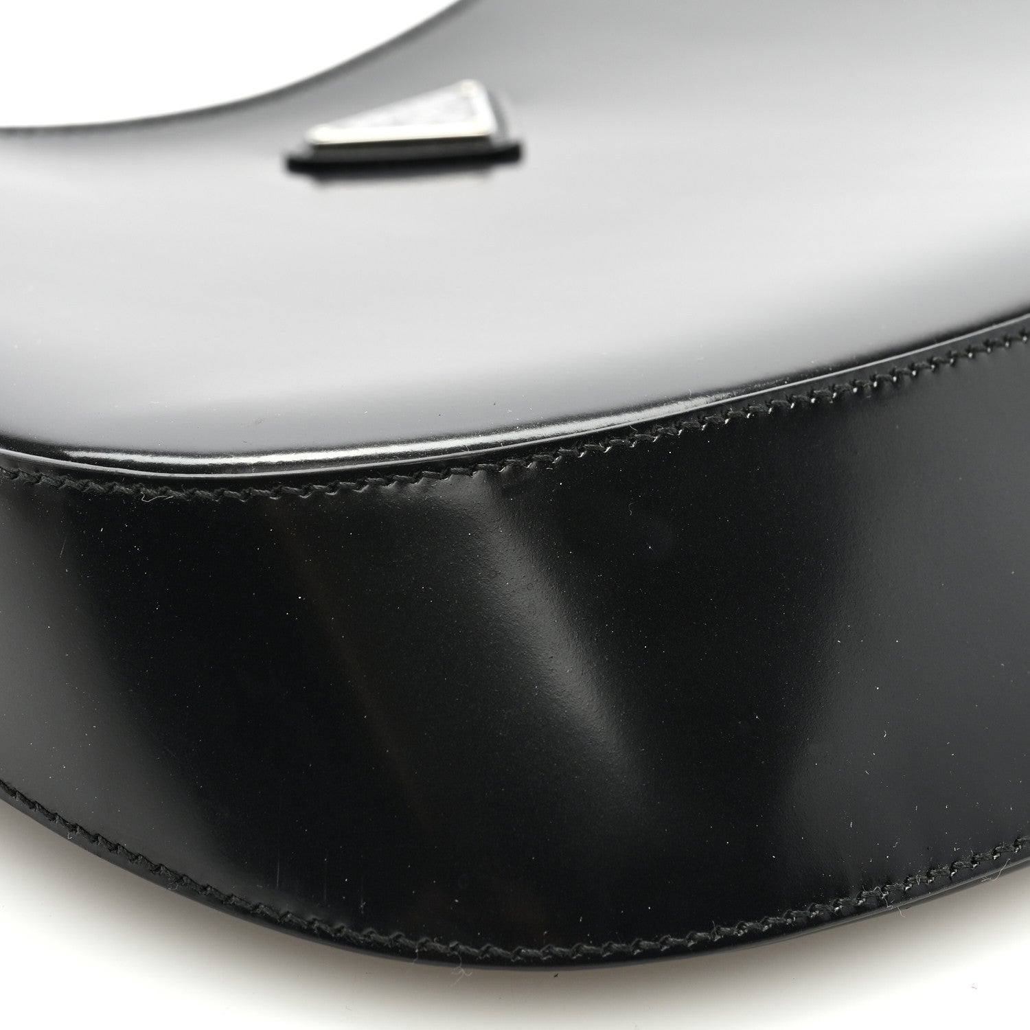 Prada Spazzolato Cleo Shoulder Bag Black 7 of 9