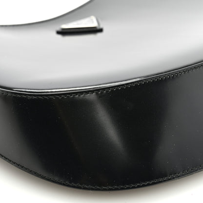 Prada Spazzolato Cleo Shoulder Bag Black 7 of 9