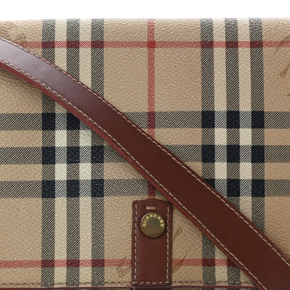 Burberry Haymarket Check Shoulder Bag Military Red 7 of 9