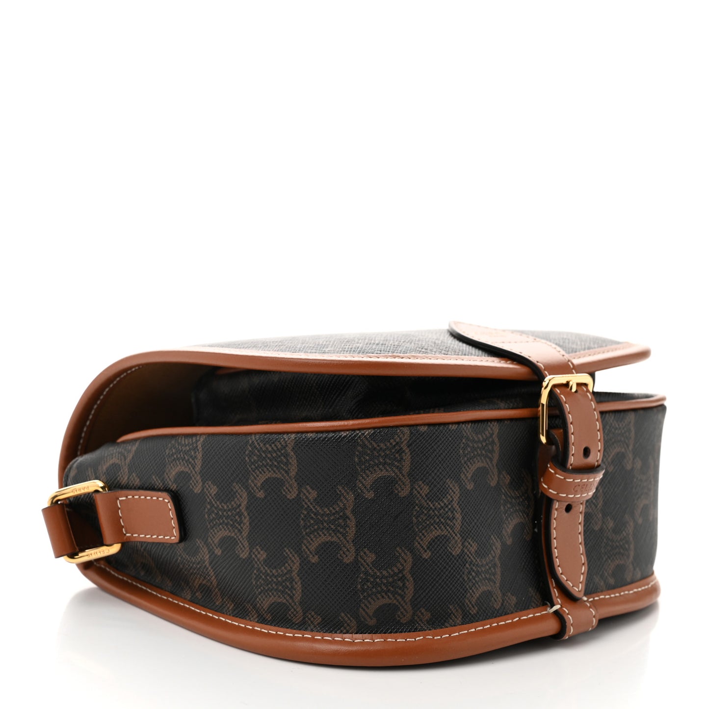 Triomphe Canvas Medium Folco Bag Tan