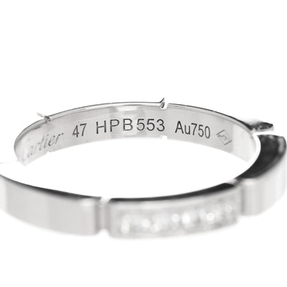 Cartier 18K White Gold Diamond Maillon Panthere Wedding Band Ring 47 4 5 of 5
