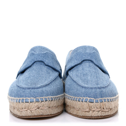 Hermes Denim Canvas Womens Trip Espadrilles 36 Bleu Clair 2 of 9