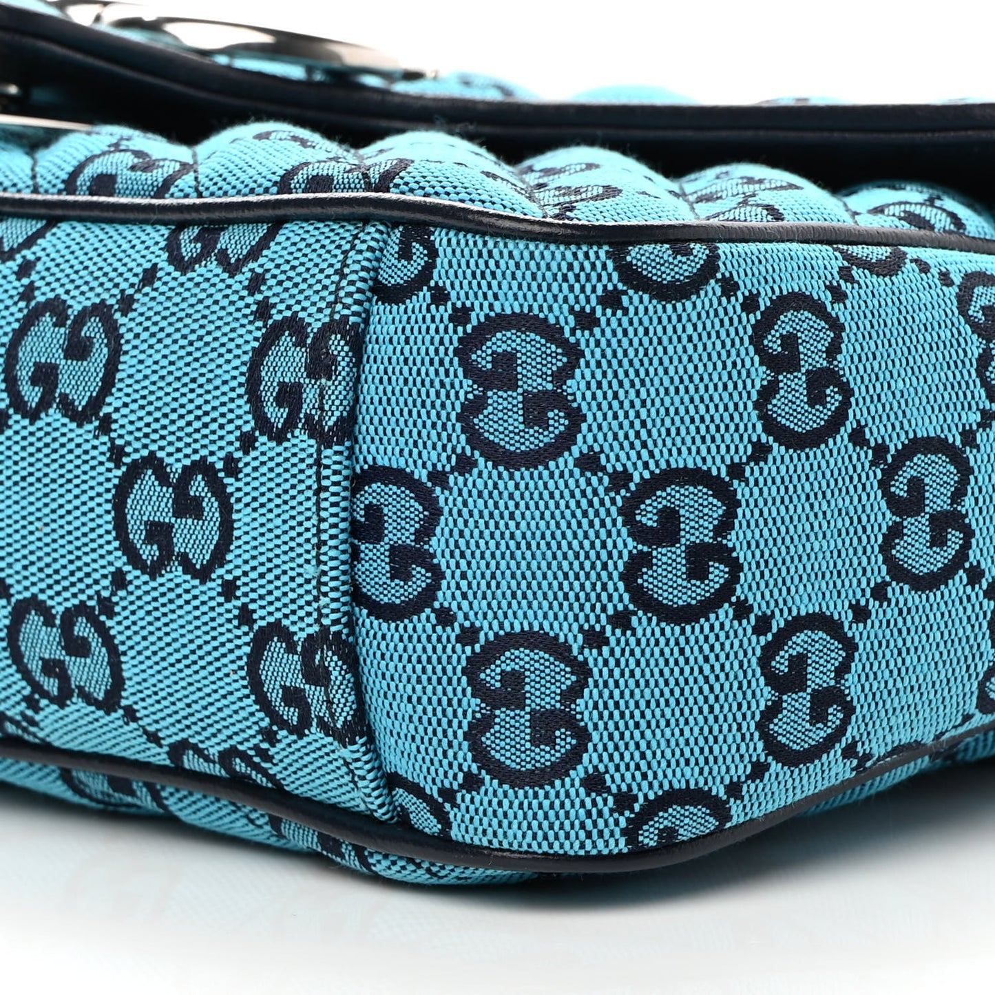 Monogram Multicolor Matelasse Diagonal Small GG Marmont Shoulder Bag Light Blue