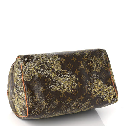 Louis Vuitton Monogram Dentelle Speedy 30 Gold 3 of 8