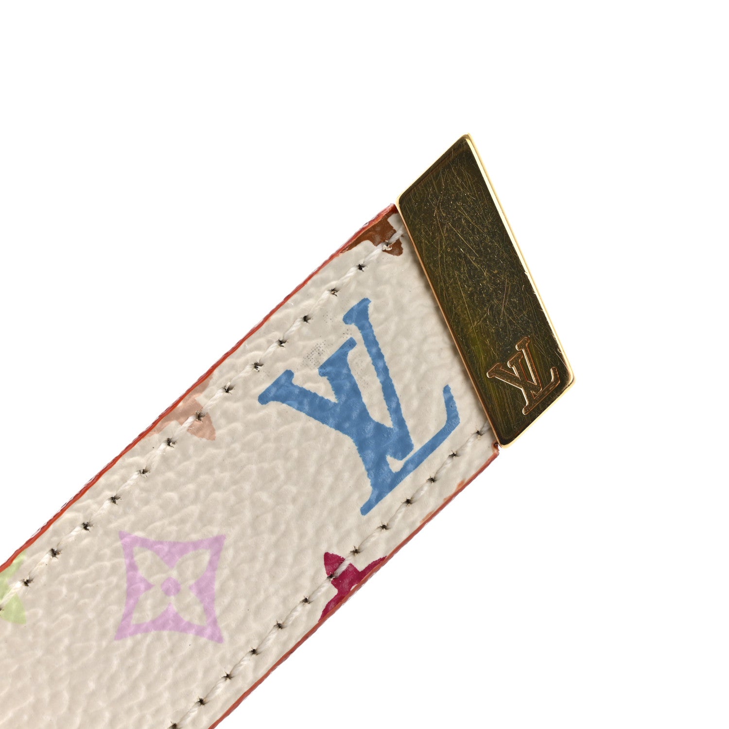 Louis Vuitton Monogram Multicolor Belt 80 32 White 9 of 9