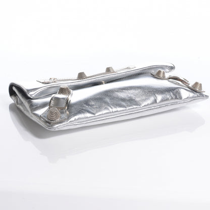 Balenciaga Laminated Calfskin Giant 21 Envelope Clutch Silver Hardware 4 of 9