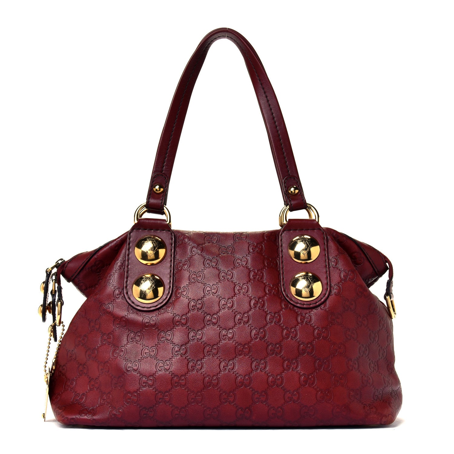 Gucci Guccissima Small Babouska Tote Burgundy 1 of 7