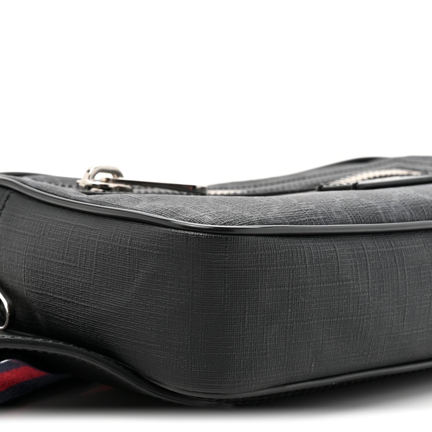 Gucci Soft GG Supreme Monogram Web Belt Bag Black Grey 10 of 10