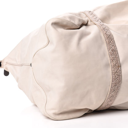 Bottega Veneta Nappa Crocodile Spinnaker Duffle Cream 6 of 15