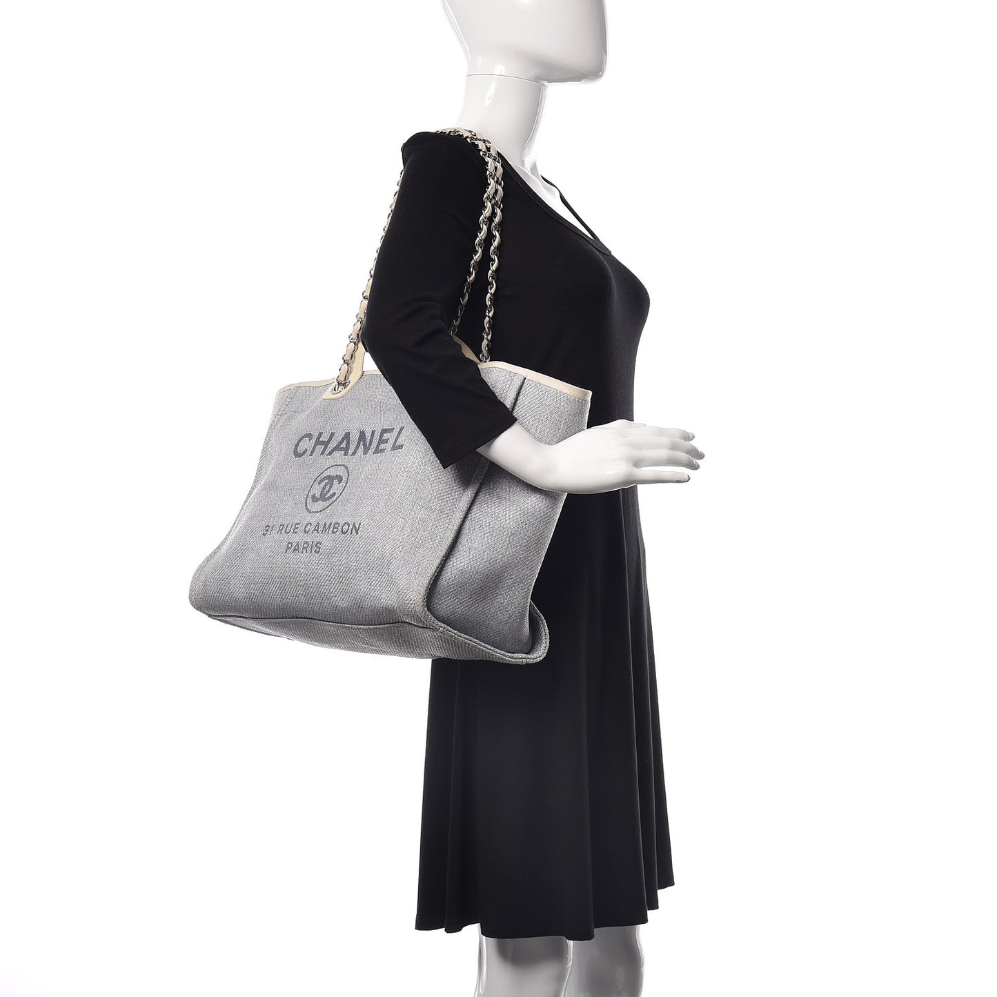 Canvas Large Deauville Tote Denim Blue